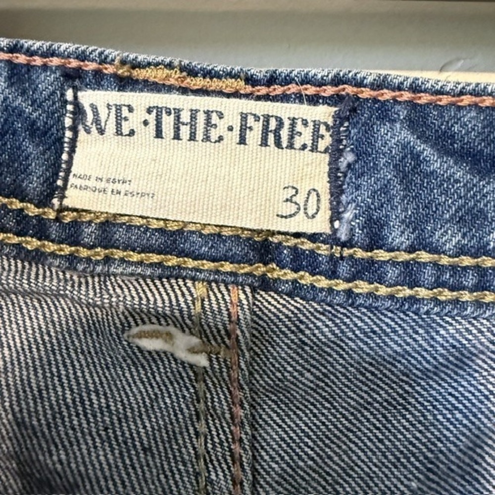 We The Free Free People Ava High Rise Bootcut Jeans Dark Wash Blue Denim Size 30 - Picture 5 of 8